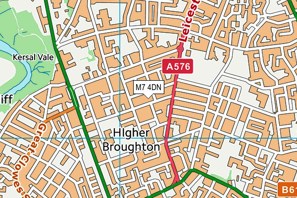 M7 4DN map - OS VectorMap District (Ordnance Survey)