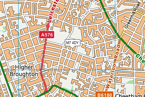 M7 4DY map - OS VectorMap District (Ordnance Survey)
