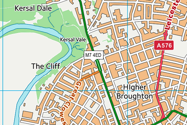 M7 4ED map - OS VectorMap District (Ordnance Survey)