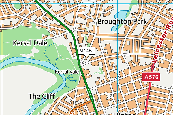 M7 4EJ map - OS VectorMap District (Ordnance Survey)