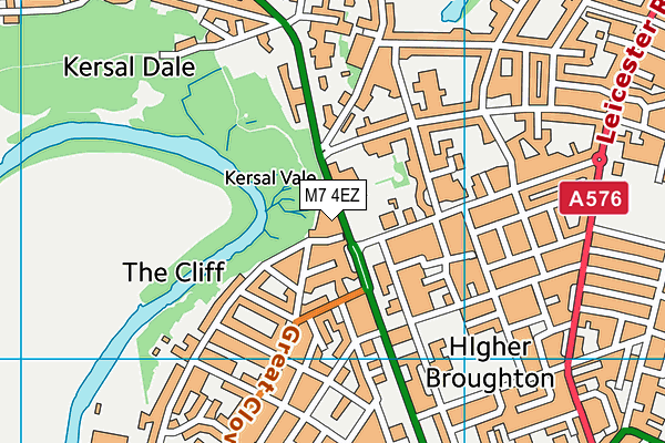 M7 4EZ map - OS VectorMap District (Ordnance Survey)