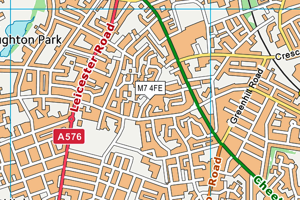 M7 4FE map - OS VectorMap District (Ordnance Survey)