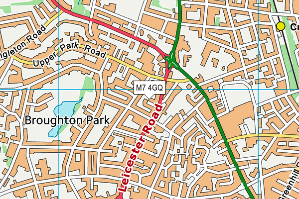 M7 4GQ map - OS VectorMap District (Ordnance Survey)