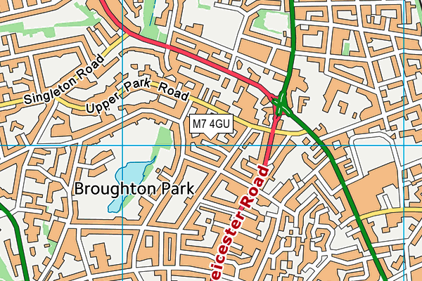 M7 4GU map - OS VectorMap District (Ordnance Survey)