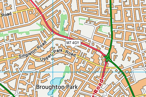 M7 4GY map - OS VectorMap District (Ordnance Survey)