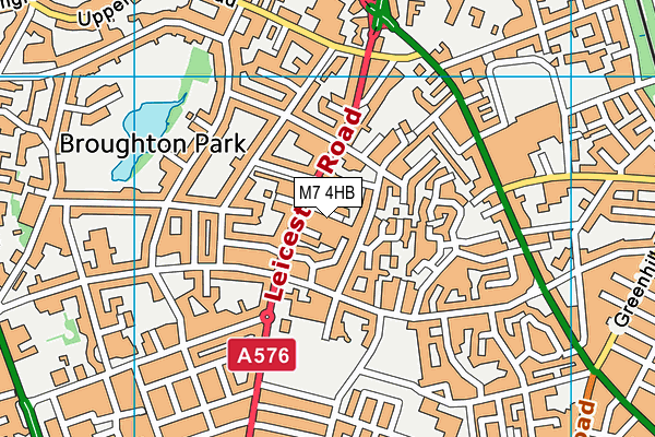 M7 4HB map - OS VectorMap District (Ordnance Survey)