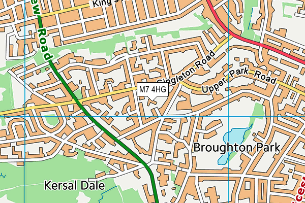 M7 4HG map - OS VectorMap District (Ordnance Survey)