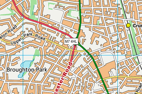 Tashbar of Manchester map (M7 4HL) - OS VectorMap District (Ordnance Survey)