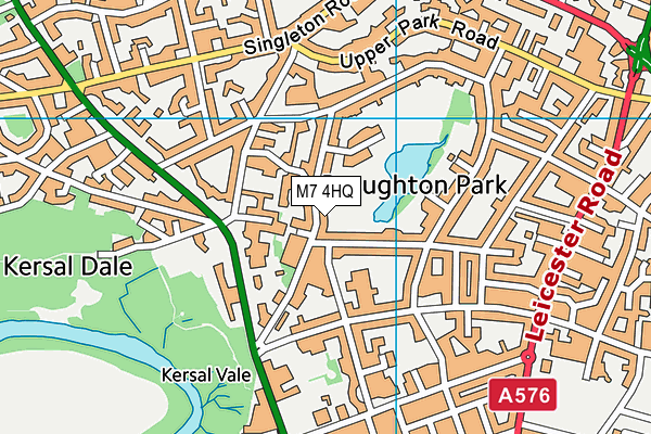 M7 4HQ map - OS VectorMap District (Ordnance Survey)