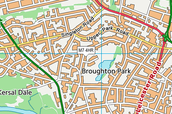 M7 4HR map - OS VectorMap District (Ordnance Survey)