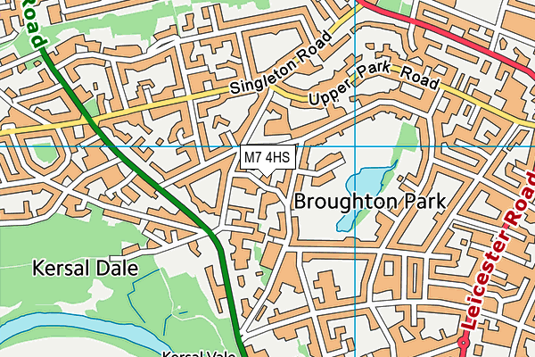 M7 4HS map - OS VectorMap District (Ordnance Survey)