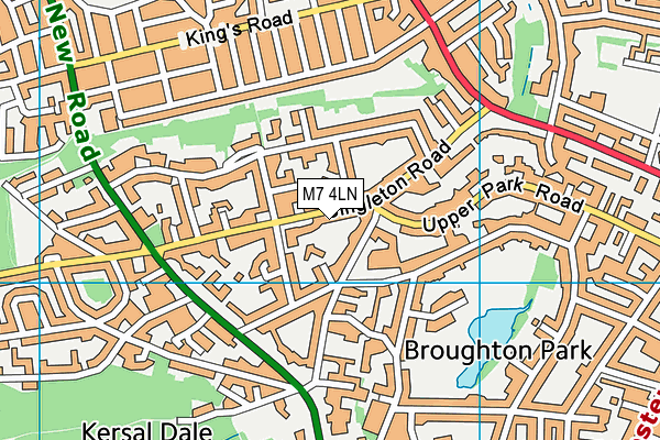 M7 4LN map - OS VectorMap District (Ordnance Survey)