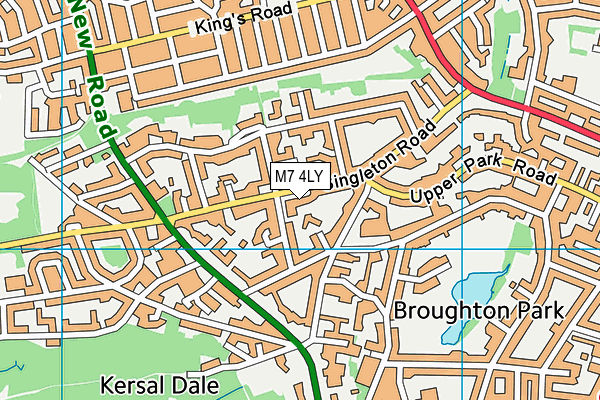 M7 4LY map - OS VectorMap District (Ordnance Survey)