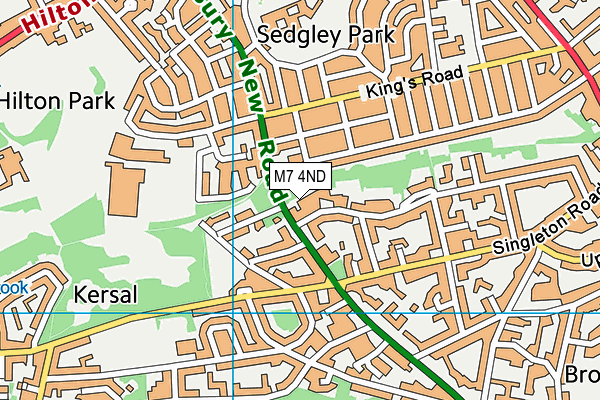 M7 4ND map - OS VectorMap District (Ordnance Survey)