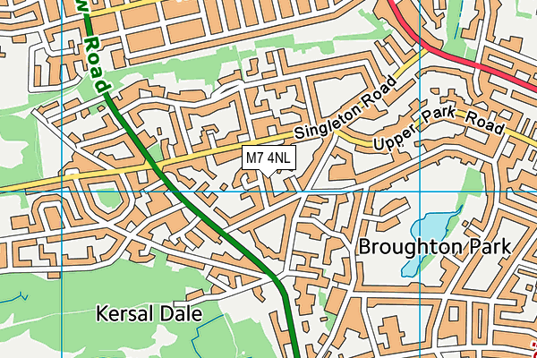 M7 4NL map - OS VectorMap District (Ordnance Survey)