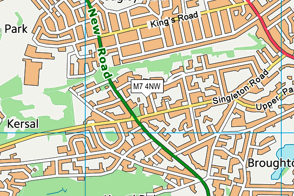 M7 4NW map - OS VectorMap District (Ordnance Survey)