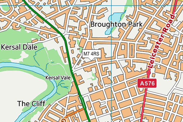 M7 4RS map - OS VectorMap District (Ordnance Survey)