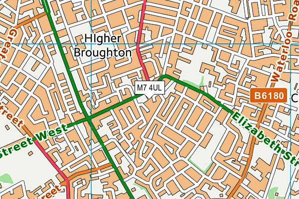 M7 4UL map - OS VectorMap District (Ordnance Survey)