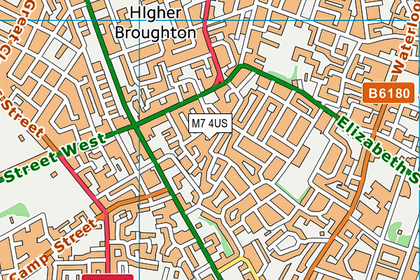 M7 4US map - OS VectorMap District (Ordnance Survey)