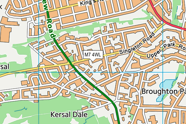 M7 4WL map - OS VectorMap District (Ordnance Survey)