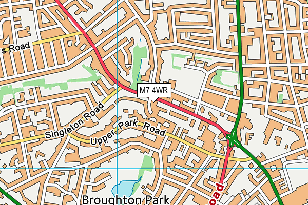 M7 4WR map - OS VectorMap District (Ordnance Survey)