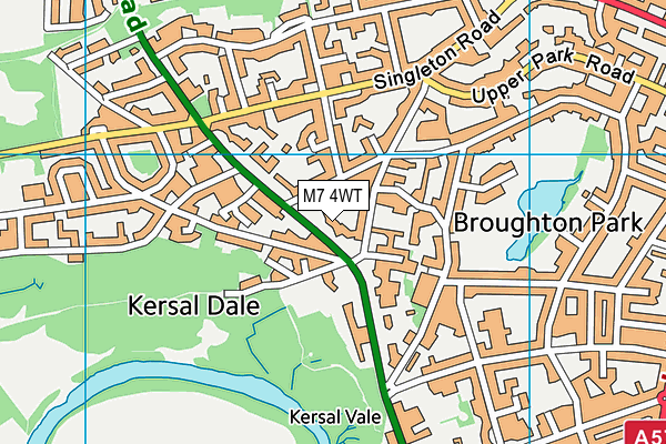 M7 4WT map - OS VectorMap District (Ordnance Survey)