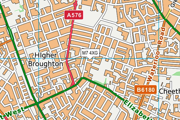 St Thomas of Canterbury RC Primary School map (M7 4XG) - OS VectorMap District (Ordnance Survey)