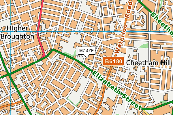 M7 4ZE map - OS VectorMap District (Ordnance Survey)