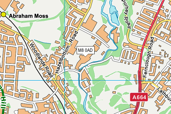 M8 0AD map - OS VectorMap District (Ordnance Survey)