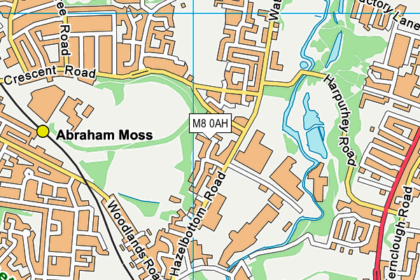 M8 0AH map - OS VectorMap District (Ordnance Survey)