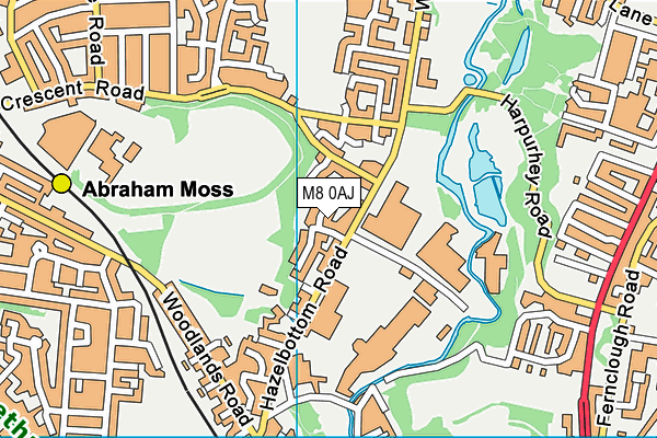 M8 0AJ map - OS VectorMap District (Ordnance Survey)