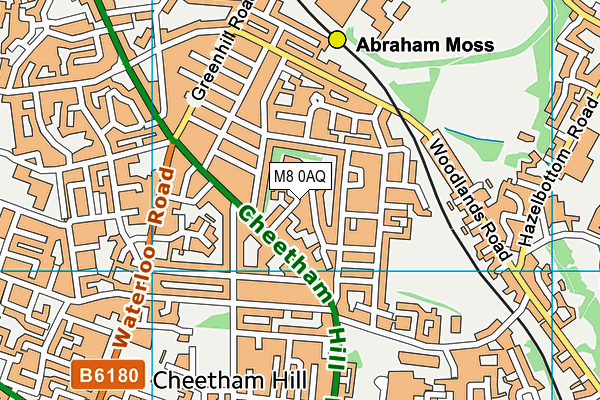 M8 0AQ map - OS VectorMap District (Ordnance Survey)