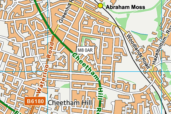 M8 0AR map - OS VectorMap District (Ordnance Survey)