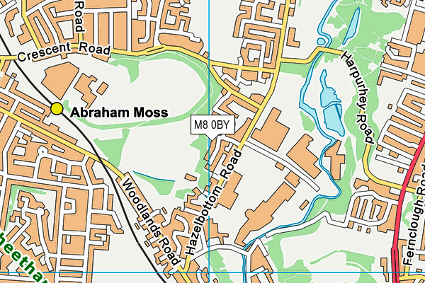 M8 0BY map - OS VectorMap District (Ordnance Survey)