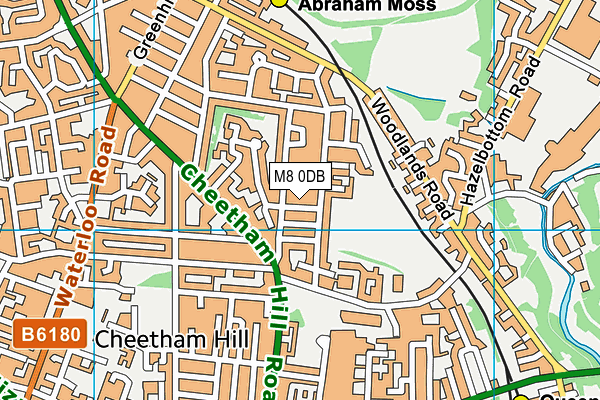 M8 0DB map - OS VectorMap District (Ordnance Survey)