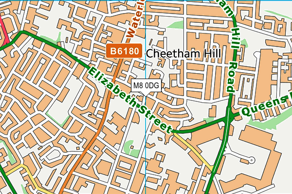 M8 0DG map - OS VectorMap District (Ordnance Survey)