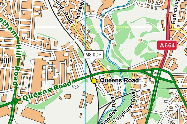 M8 0DP map - OS VectorMap District (Ordnance Survey)