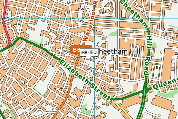 M8 0EQ map - OS VectorMap District (Ordnance Survey)