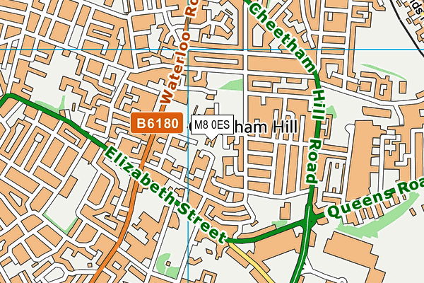 M8 0ES map - OS VectorMap District (Ordnance Survey)