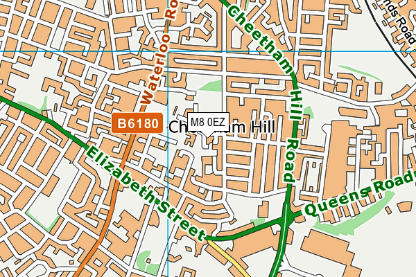 M8 0EZ map - OS VectorMap District (Ordnance Survey)