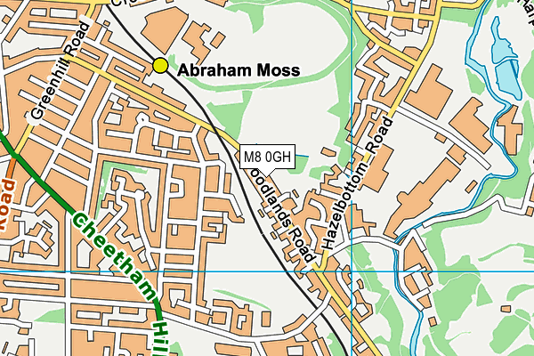 M8 0GH map - OS VectorMap District (Ordnance Survey)
