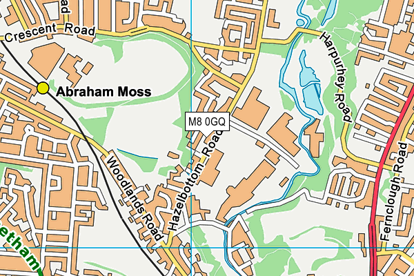 M8 0GQ map - OS VectorMap District (Ordnance Survey)