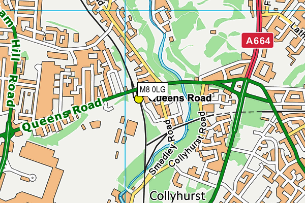 M8 0LG map - OS VectorMap District (Ordnance Survey)