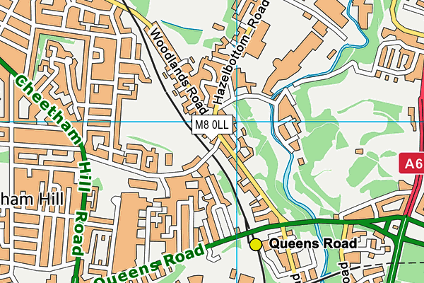 M8 0LL map - OS VectorMap District (Ordnance Survey)