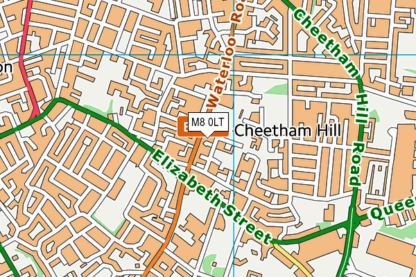 M8 0LT map - OS VectorMap District (Ordnance Survey)