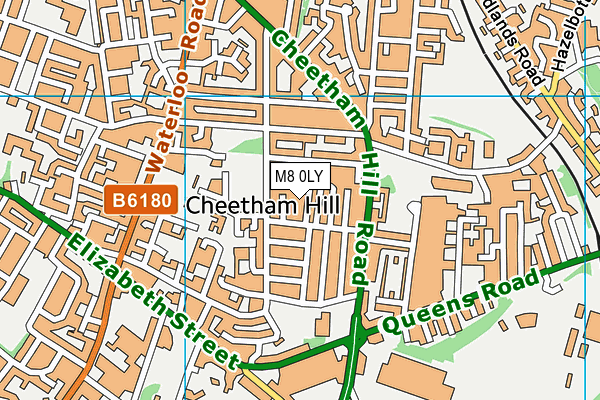 M8 0LY map - OS VectorMap District (Ordnance Survey)