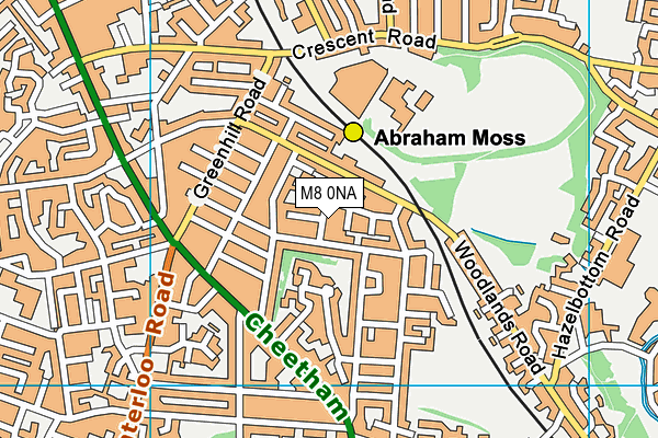 M8 0NA map - OS VectorMap District (Ordnance Survey)