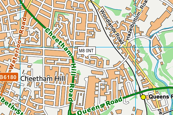 M8 0NT map - OS VectorMap District (Ordnance Survey)