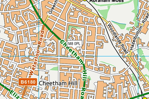 M8 0PL map - OS VectorMap District (Ordnance Survey)