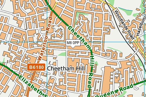 M8 0PP map - OS VectorMap District (Ordnance Survey)